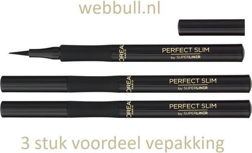 LOréal Paris Super Liner Perfect Slim Eyeliner - Zwart 3 stuk