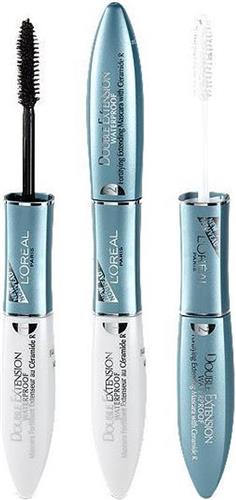 L'Oréal Paris Double Extension Waterproof Mascara Zwart- Voordeelverpakking 3 Stuks