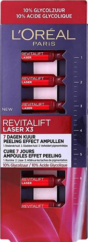 LOréal Paris Revitalift Laser X3 Peeling Effect Ampullen - 7 Daagse Kuur - Met Glycolzuur voor een Stralende Huid