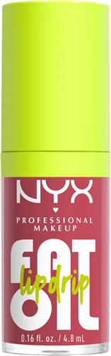 NYX Professional Makeup Fat Oil Lip Drip Lipgloss - Tot 12 uur hydratatie - Verrijkt met kruipbraamolie, framboosolie en squalaan - Chillin Like A Villain - 4.8 ml