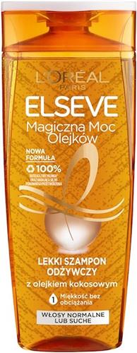 Elseve Magical Power of Oils met kokosolie licht voedende shampoo voor droog en normaal haar 400ml