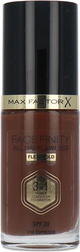 Max Factor Facefinity All Day Flawless 3 in 1 Flexi-Hold Foundation - 110 Espresso