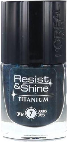 L'Oreal Resist & Shine Tatanium Nail Polish - 735 Black Gold