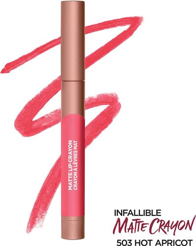 L'Oreal Matte Lip Crayon Lipstick - 503 Hot Apricot
