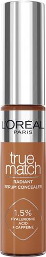 L'Oréal Paris True Match Radiant Serum Concealer - Geschikt voor de gevoelige huid - Verrijkt met 1,5% hyaluronzuur en cafeïne voor hydratatie en verfrissing - Medium dekking - Stralende finish - Verzorgt als een oogserum - 10.D - 11 ml