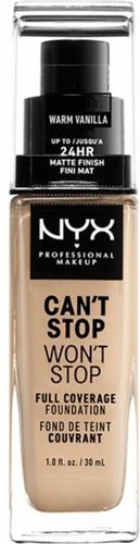 Nyx Professional Makeup Can't Stop Won't Stop Foundation - Warm Vanilla - Volledig Dekkende Foundation - Licht