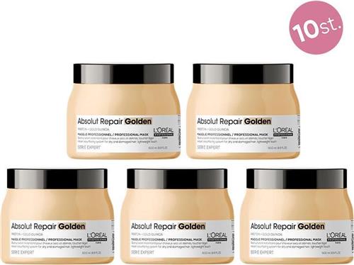 10X L'Oréal Serie Expert Absolut Repair Gold Golden Haarmasker 500ml