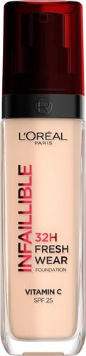LOréal Paris Infaillible 32HR Fresh Wear Foundation - 20 - Langhoudende Foundation met SPF 25 en Vitamine C - 30ML
