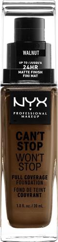 Nyx Professional Makeup Can't Stop Won't Stop Foundation - Walnut - Volledig Dekkende Foundation - Donker
