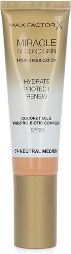 Max Factor Miracle Second Skin Foundation - 07 Neutral Medium