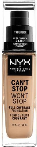 Nyx Professional Makeup Can't Stop Won't Stop Foundation - True Beige - Volledig Dekkende Foundation - Donker Beige