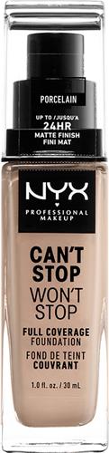 Nyx Professional Makeup Can't Stop Won't Stop Foundation - Porcelain - Volledig Dekkende Foundation - Zeer Licht