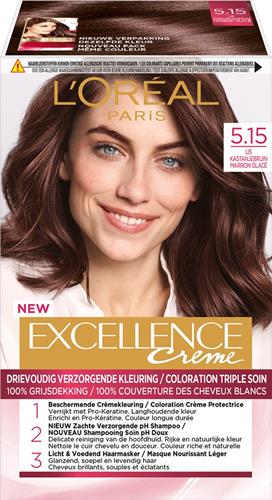 LOréal Paris Excellence Crème 5.15 - Licht Kastanjebruin - Permanente Haarkleuring