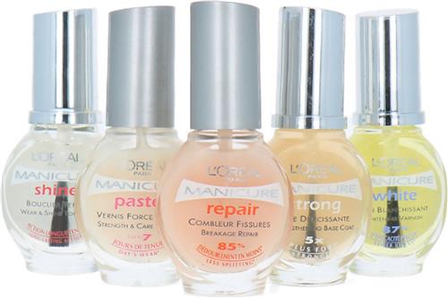 L'Oreal Manicure Nailcare Set - repair-strong-shine-white-pastel