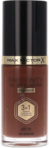 Max Factor Facefinity All Day Flawless 3 in 1 Flexi Hold Foundation - 105 Ganache