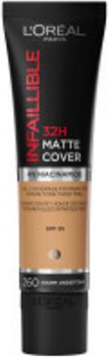 LOréal Paris Infaillible 32H Matte Cover Foundation - 260 - Foundation met een volledige dekking en een matte finish - 30 ml