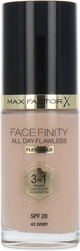 Max Factor Facefinity All Day Flawless 3-In-1 Vegan Foundation 042 Ivory