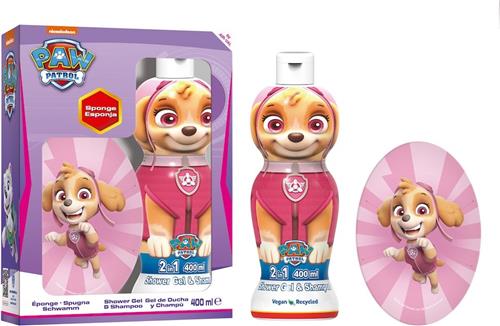 Paw Patrol Gift Set (Shower Gel & Shampoo 1D Skye 400 ml + Sponge)