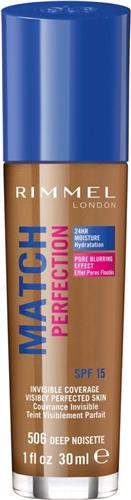 Rimmel London Match Perfection Foundation - 506 Deep Noisette