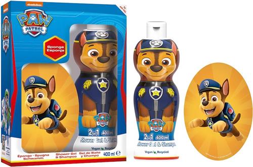 Paw Patrol Gift Set (Shower Gel & Shampoo 1D Chase 400 ml + Sponge)