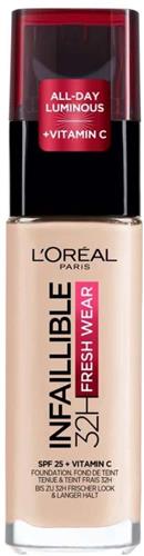 LOréal Paris Infaillible 32H Fresh Wear Foundation - 015 Porcelain - Langhoudende Foundation met SPF