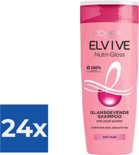 LOréal Paris Elvive Nutrigloss Shampoo - 250 ml - Voordeelverpakking 24 stuks