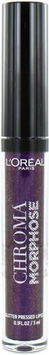L'Oréal Chroma Morphose Glitter Pressed Lipstick - 04 Deep Venom