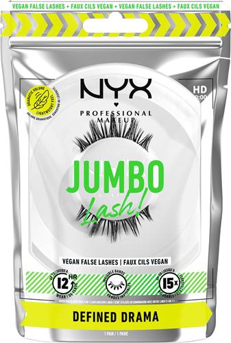 NYX Jumbo Lash Nepwimpers - Voor Extra Volume Zonder Lijm - Tot Wel 12 Uur Draagcomfort - Herbruikbaar - Vegan - Makkelijk te Verwijderen - 0.8 Defined Drama