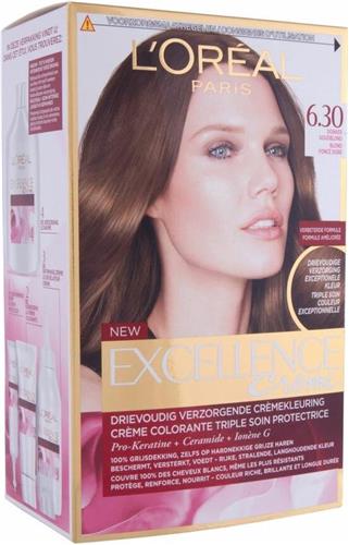 3x L'Oréal Excellence Creme 6.3 Donker Goudblond
