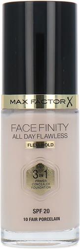 Max Factor Facefinity All Day Flawless 3 in 1 Flexi Hold Foundation - 10 Fair Porcelain
