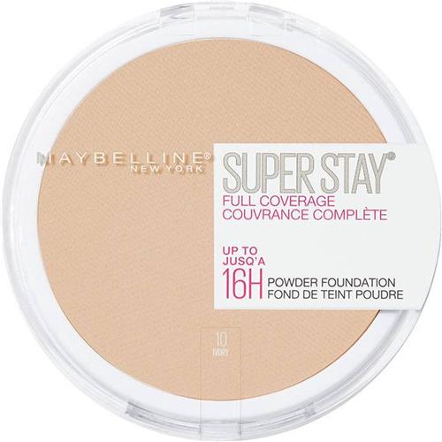 Maybelline New York - SuperStay Full Coverage Powder Foundation 10 Ivory - Super Dekkende, Langhoudende Foundation Poeder met Matte Finish - Poeder voor Egaal Uitziende Huid - 9 gr.