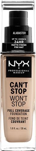 Nyx Professional Makeup Can't Stop Won't Stop Foundation - Alabaster - Volledig Dekkende Foundation - Licht