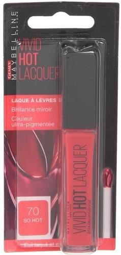 Maybelline May Cs Vivid Hot Lacq.blfr / It / Nl 70 So Lipstick Red Gloss