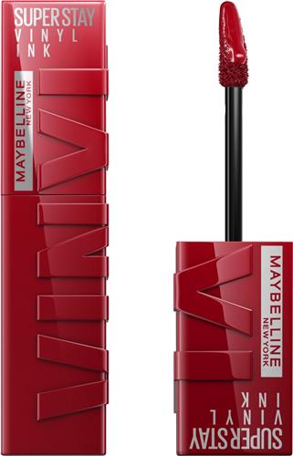 Maybelline New York - SuperStay Vinyl Ink Lipstick - 10 Lippy - Rood - Langhoudende Lippenstift - 4,2 ml