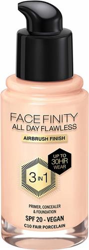 Crème Make-up Basis Max Factor Face Finity All Day Flawless 3 in 1 Spf 20 Nº C10 Fair porcelain 30 ml