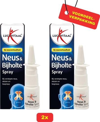 2X Lucovitaal Neus & Bijholte Spray - 2x 10ml - Voordeelverpakking!