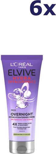 6x L'Oreal Elvive Leave In Creme 200 ml Night Cream