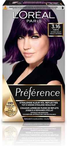 LOréal Paris Préférence Classic 3.16 Tokyo - Intens Violet - Permanente Haarverf