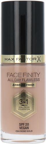 Max Factor Facefinity All Day Flawless 3-in-1 Liquid Foundation - 064 Rose Gold