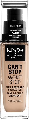 Nyx Professional Makeup Can't Stop Won't Stop Foundation - Light Ivory - Volledig Dekkende Foundation - Licht