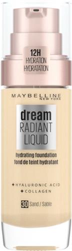 Maybelline New York - Dream Radiant Liquid - 30 Sand - Foundation Geschikt voor de Droge Huid met Hyaluronzuur - 30 ml