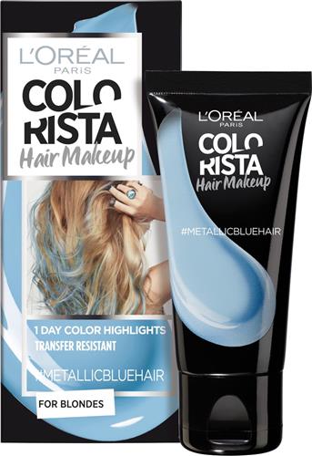 L'Oréal Paris Colorista Hair Makeup - Metallicblue - 1 Dag Haarkleuring