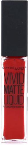 Maybelline Color Sensational Vivid Matte Liquid Lipgloss - 35 Rebel Red