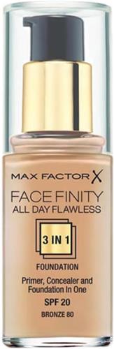 Max Factor Facefinity All Day Flawless 3 In 1 foundationmake-up nummer 80 Bronze