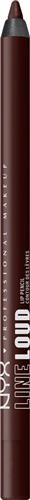 NYX Line Loud Lip Pencil lippotlood voor zacht aanvoelende, gladde lippen - No Wine-in