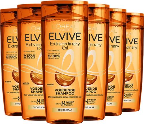L'Oréal Paris Elvive Extraordinary - Oil Shampoo - Droog haar - 6 x 250ml