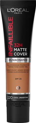 LOréal Paris Infaillible 32H Matte Cover Foundation - 320 - Foundation met een volledige dekking en een matte finish - 30 ml