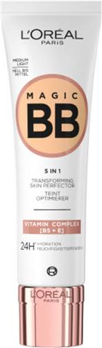 LOréal Paris Magic BB Cream - Verzorgende dagcrème en make-up in 1 Verrijkt met vitamine B5 en E - 03 Medium Light - 30ml