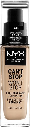 Nyx Professional Makeup Can't Stop Won't Stop Foundation - Nude - Volledig Dekkende Foundation - Licht