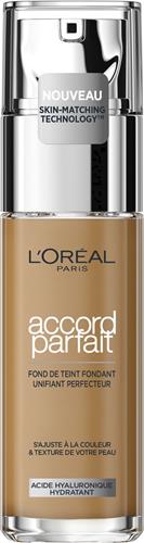 LOréal Paris - Accord Parfait Foundation - 7D/W - Natuurlijk Dekkende Foundation met Hyaluronzuur en SPF 16 - 30 ml